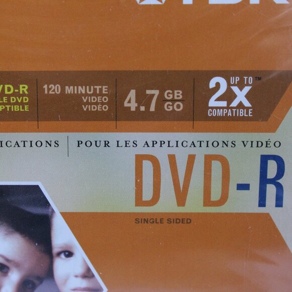 TDK DVD-R 120 Minute / 4.7 GB 5 Pack NEW In Package 2003 - Picture 2 of 7